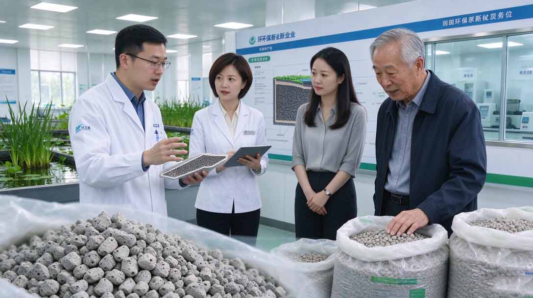 循环经济赋能环境治理-玻璃轻石在人工湿地应用